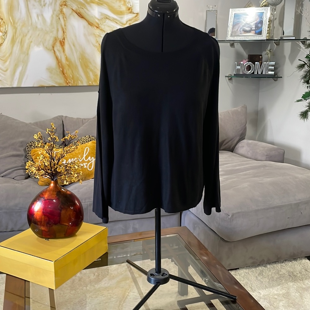 Black, cold shoulder sweater from gap